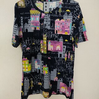未使用品　カットソー　日本製　綿100　M〜Lサイズ(Tシャツ/カットソー(半袖/袖なし))