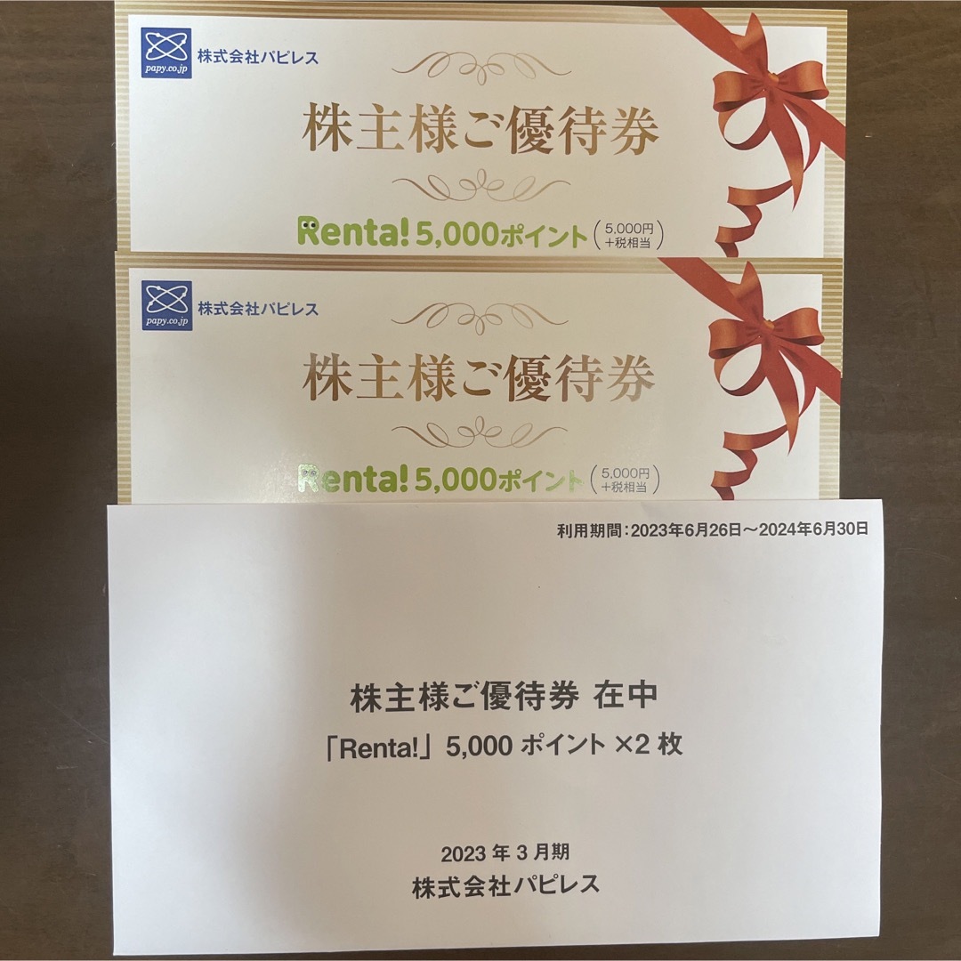 値下　パピレス  Renta　10000ポイント