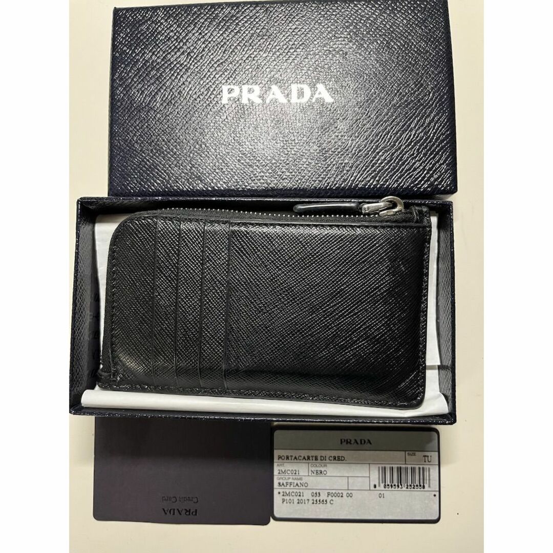 PRADA(プラダ)のプラダ　黒 ミニウォレット 2MC021 PRADA SAFFIANO メンズのファッション小物(コインケース/小銭入れ)の商品写真