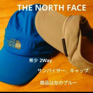 ザノースフェイス(THE NORTH FACE)のザ・ノース・フェイス　サンバイザー兼用キャップ　ブルー(キャップ)