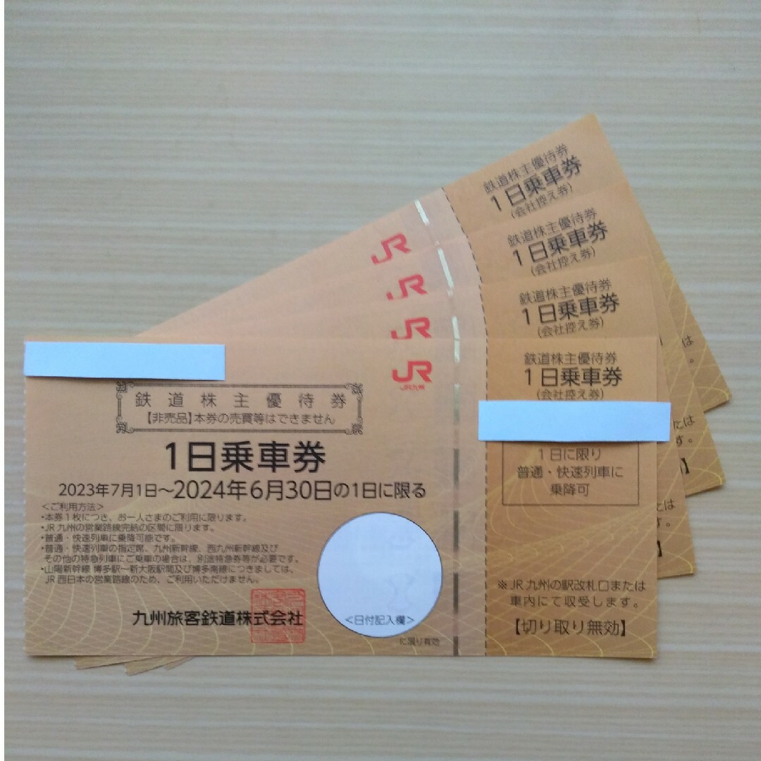 JR九州の株主優待 鉄道乗車券6枚