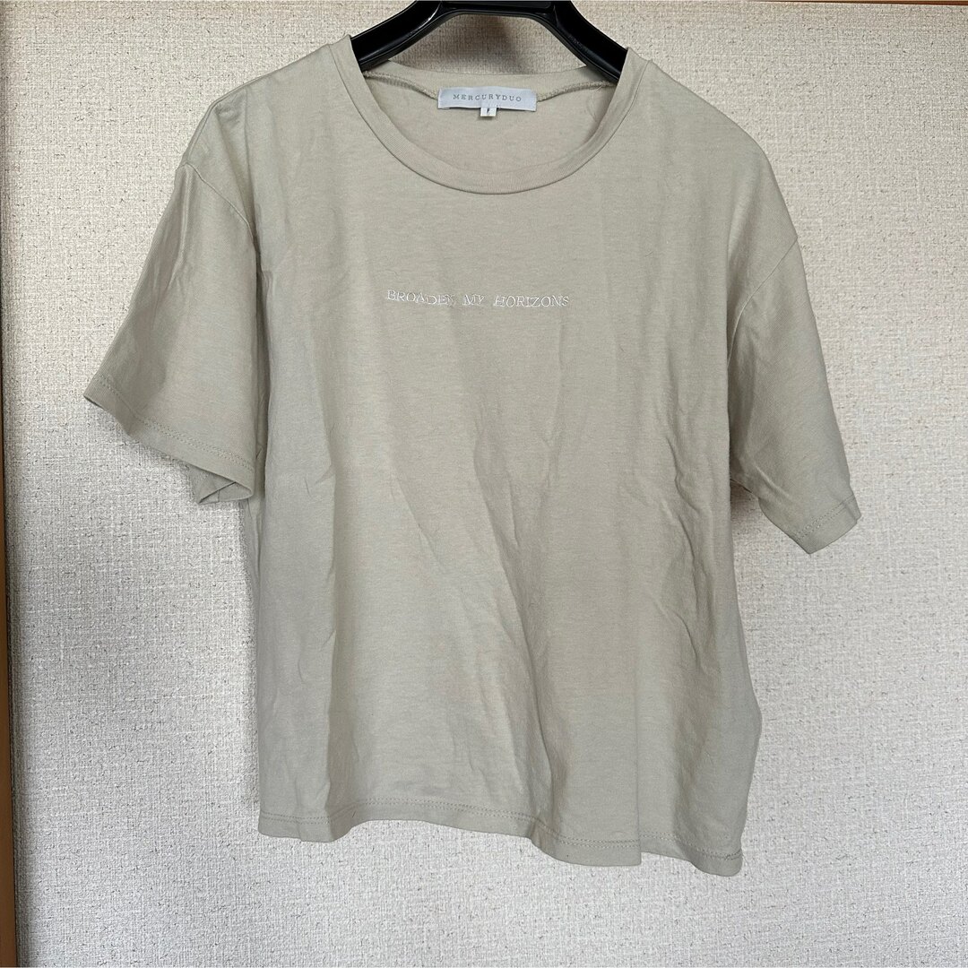 MERCURYDUO(マーキュリーデュオ)の【MERCURYDUO】シンプルロゴTシャツ ミントグリーン レディースのトップス(Tシャツ(半袖/袖なし))の商品写真