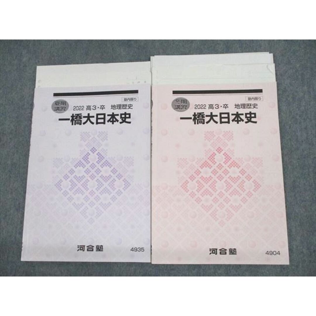 UP10-067 河合塾 一橋大学 一橋大日本史 テキスト 2022 夏期/冬期 計2冊 梶沼和彦 12m0D