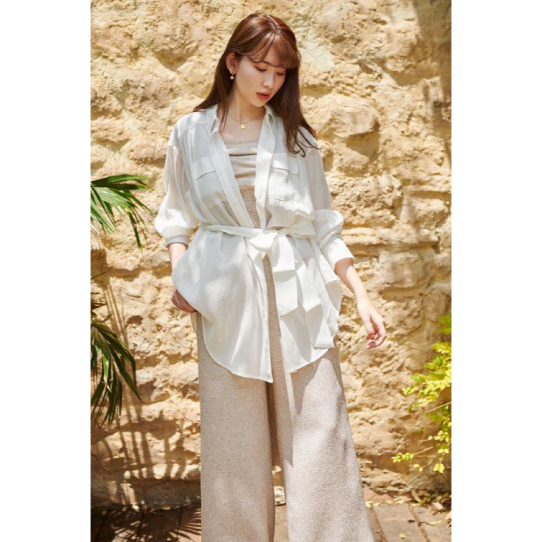 Her lip to - Herlipto Cotton-blend Voile Sheer Shirtの通販 by yy's ...