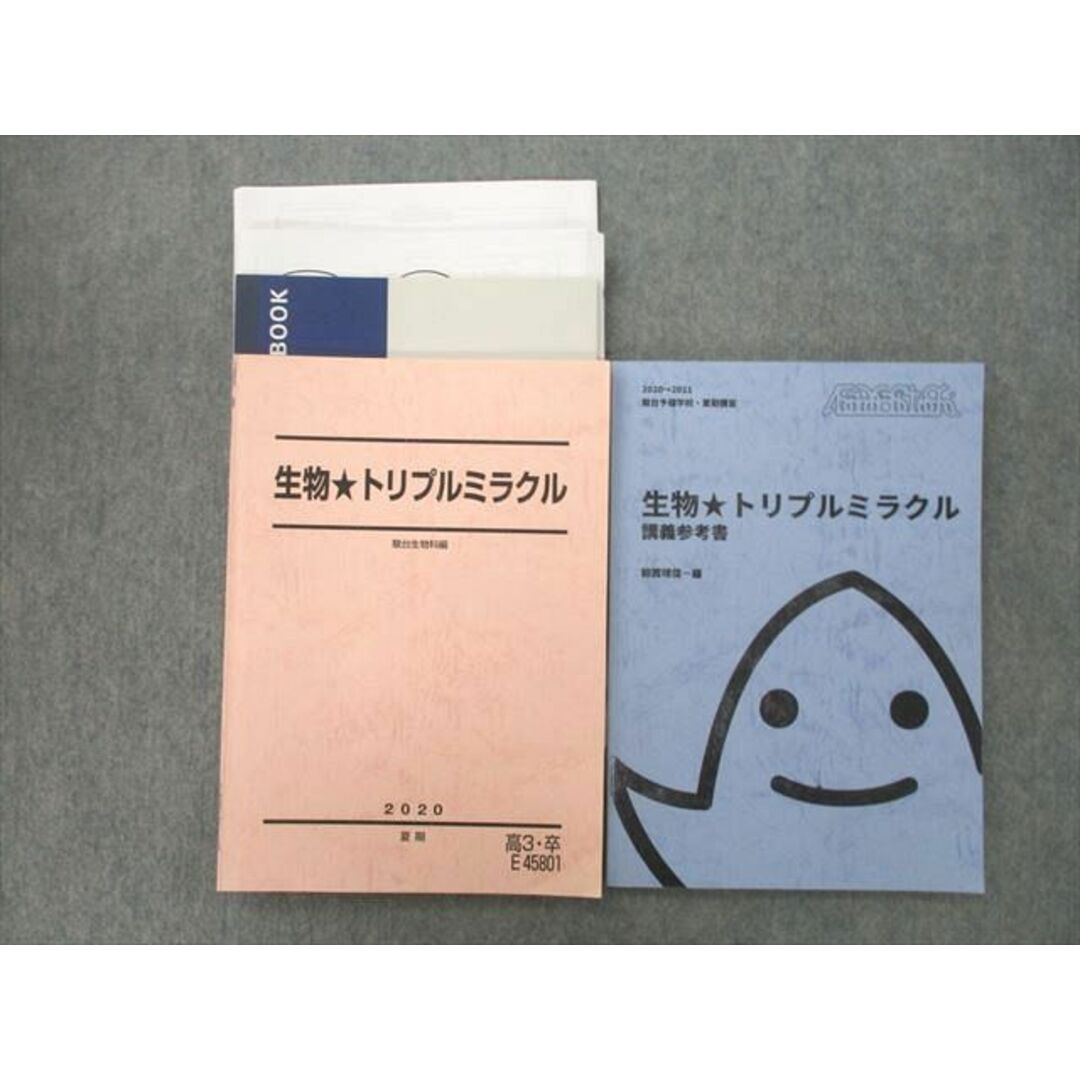 UP25-100 駿台 生物 トリプルミラクル/講義参考書 テキスト 2020 夏期 計2冊 朝霞靖俊 29S0D