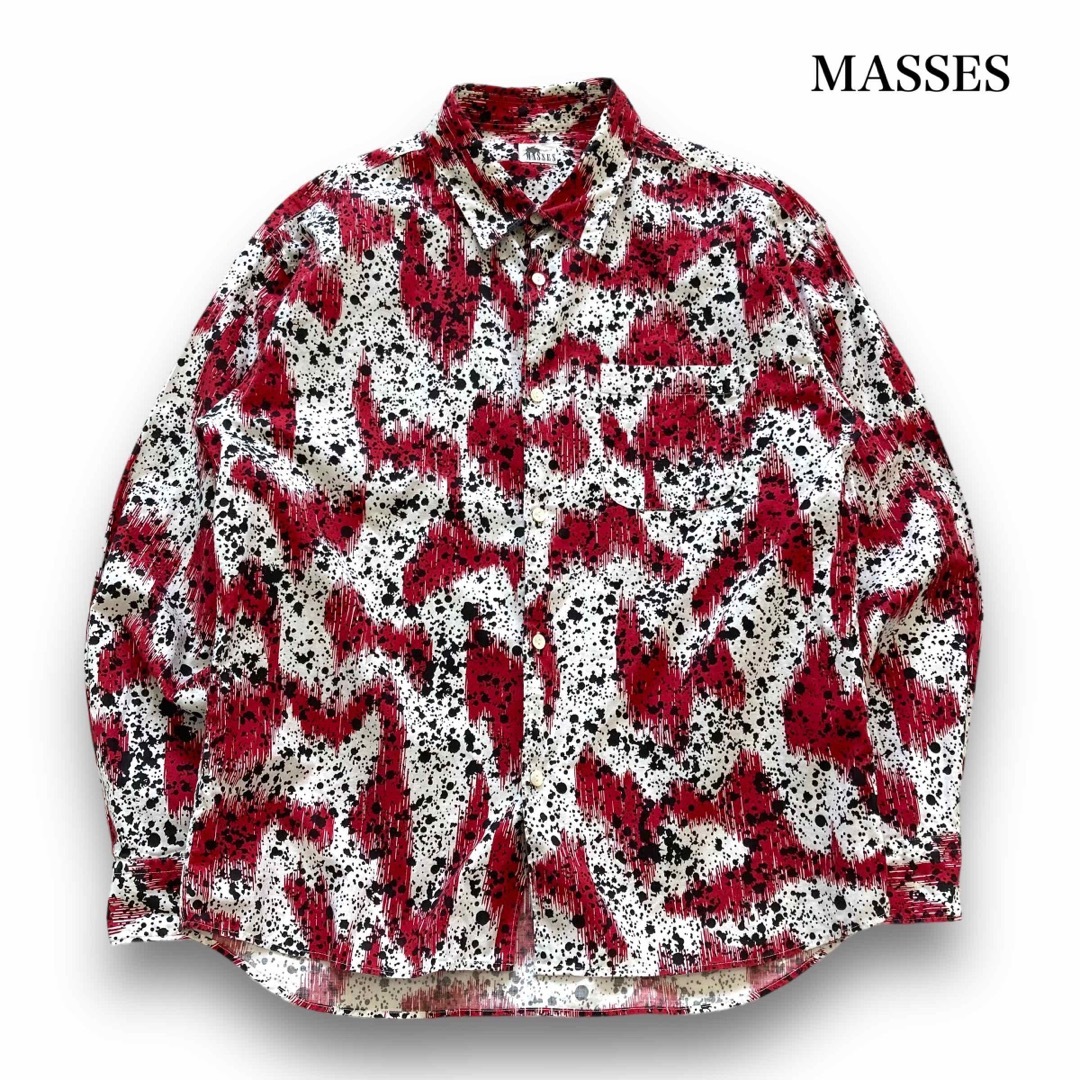 マシス splash shirt スプラッシュ 総柄 長袖シャツ 販売正規 メンズ