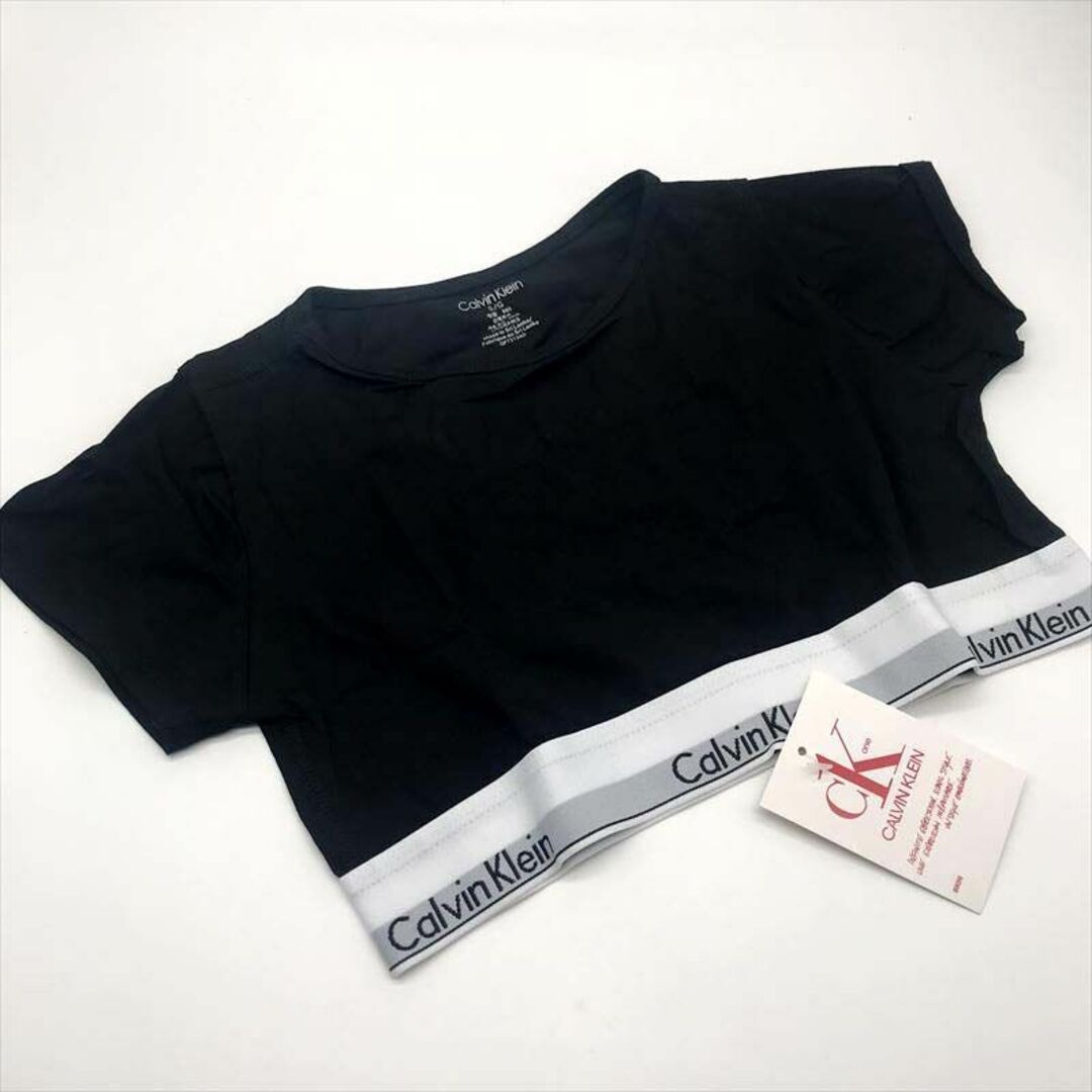 ck Calvin Klein(シーケーカルバンクライン)のカルバンクライン　レディース 　上着　Tシャツ　ブラカット　Mサイズ　ブラック レディースの下着/アンダーウェア(アンダーシャツ/防寒インナー)の商品写真