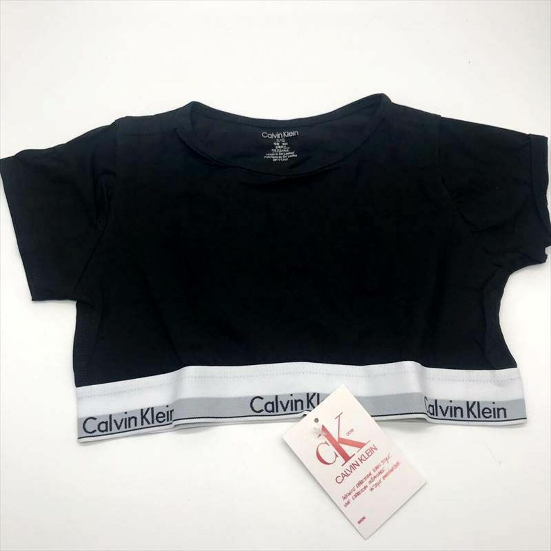 ck Calvin Klein(シーケーカルバンクライン)のカルバンクライン　レディース 　上着　Tシャツ　ブラカット　Mサイズ　ブラック レディースの下着/アンダーウェア(アンダーシャツ/防寒インナー)の商品写真