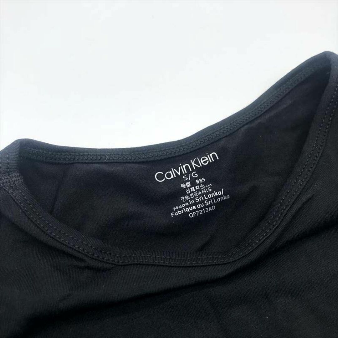 ck Calvin Klein(シーケーカルバンクライン)のカルバンクライン　レディース 　上着　Tシャツ　ブラカット　Mサイズ　ブラック レディースの下着/アンダーウェア(アンダーシャツ/防寒インナー)の商品写真