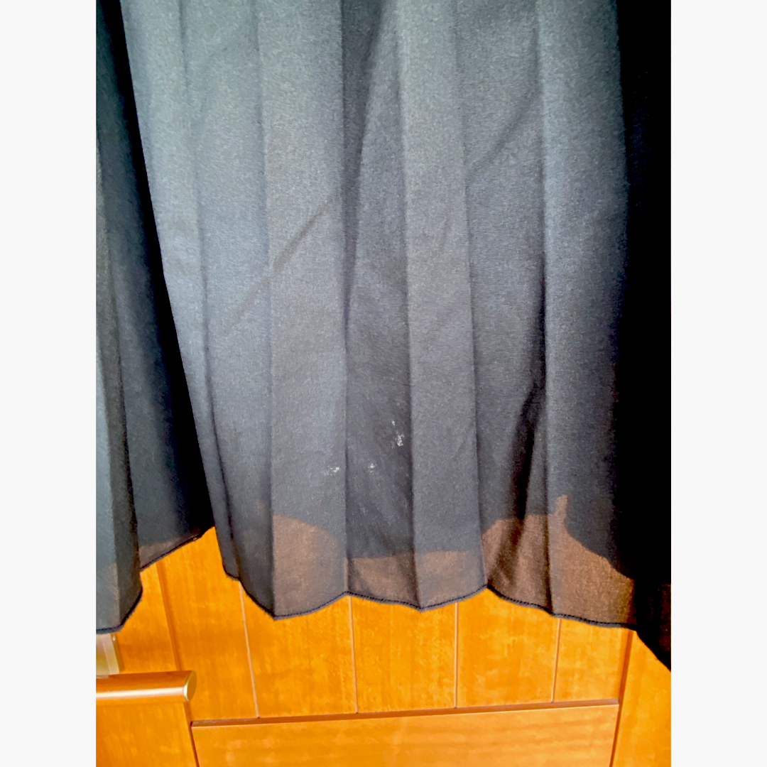 レディース　プリーツスカート　ロングスカート　ブラックMサイズ　ウエストゴム レディースのスカート(ロングスカート)の商品写真