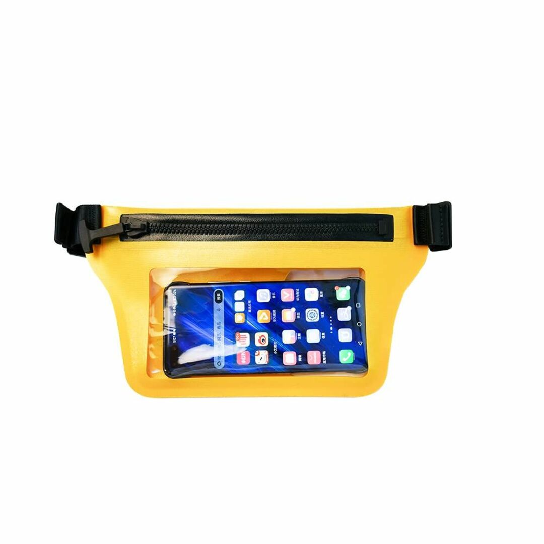 【色: Yellow】携帯電話用防水ポーチ iPhone 13/14 Pro M