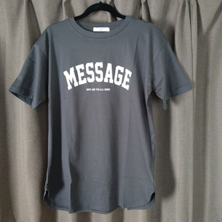 サマンサモスモス(SM2)のサマンサモスモスブルー　ロゴチュニックTシャツ(Tシャツ(半袖/袖なし))