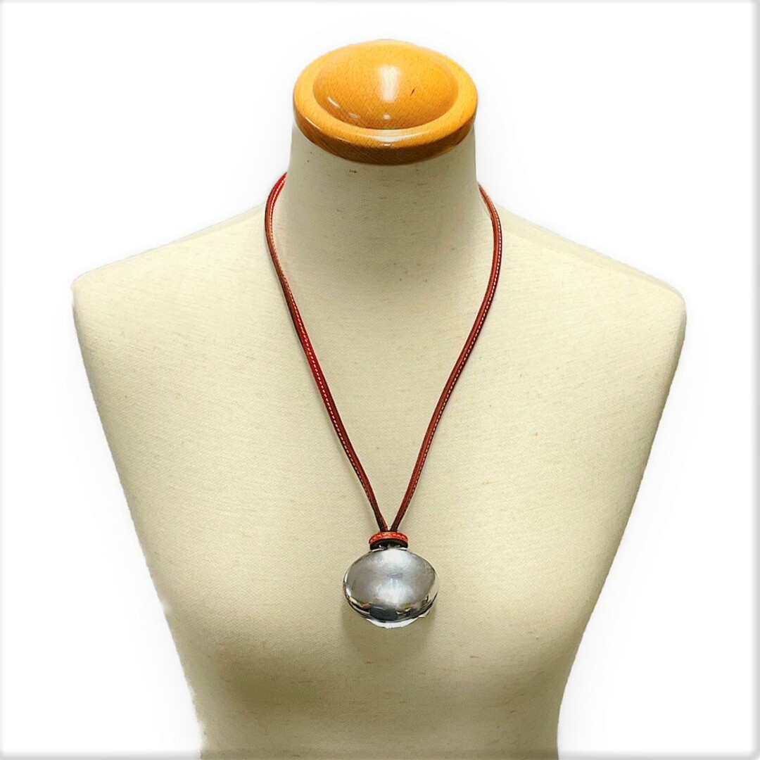 HERMES エルメス ロケット ピルケース ペンダント ラニエール ネックレス シルバー/茶系 正規品 / 31616 | フリマアプリ ラクマ