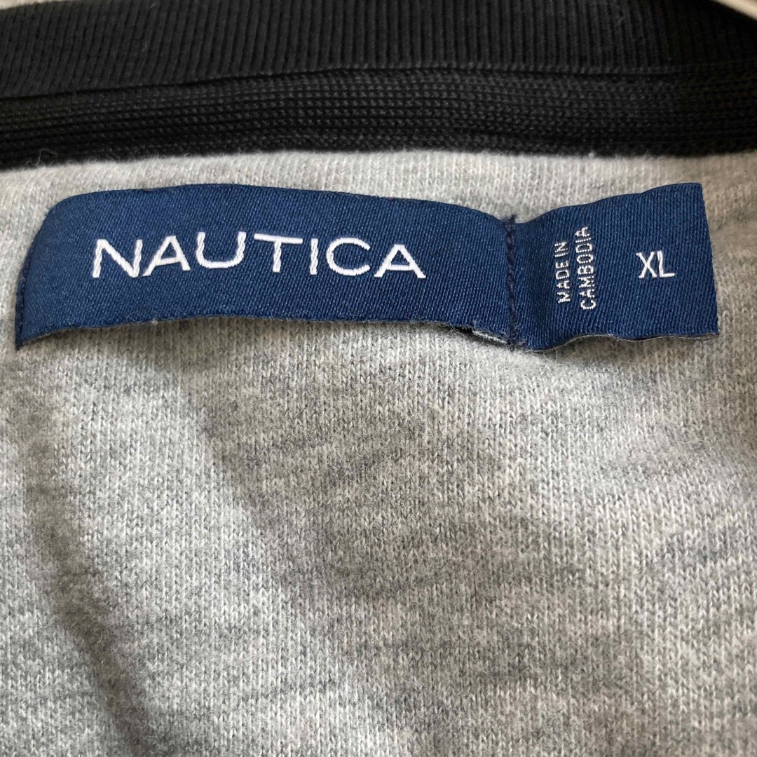 NAUTICAノーティカスウェット裏起毛刺繍ワンポイント黒プルオーバー ...