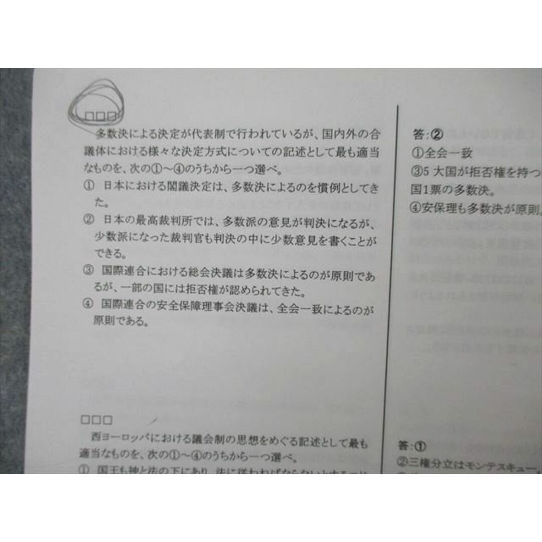 UO27-154 鉄緑会 センター小問集 政治/経済 2021 夏期 計2冊 09 s0D