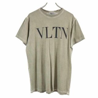 ヴァレンティノ イタリア製 プリント 半袖 Tシャツ XL チャコールグレー VALENTINO メンズ   【230806】 メール便可