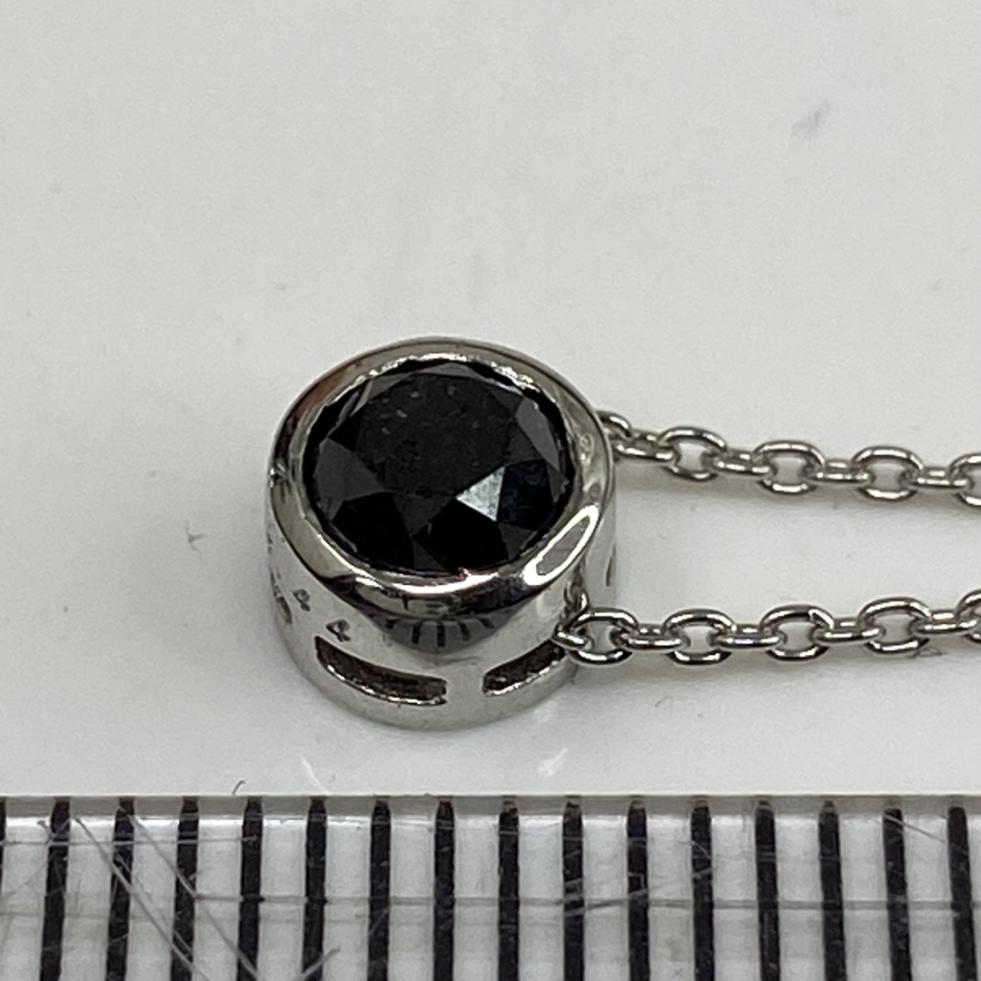 pt900 pt850 天然ブラックダイヤモンド 0.44ct ペンダント-eastgate.mk