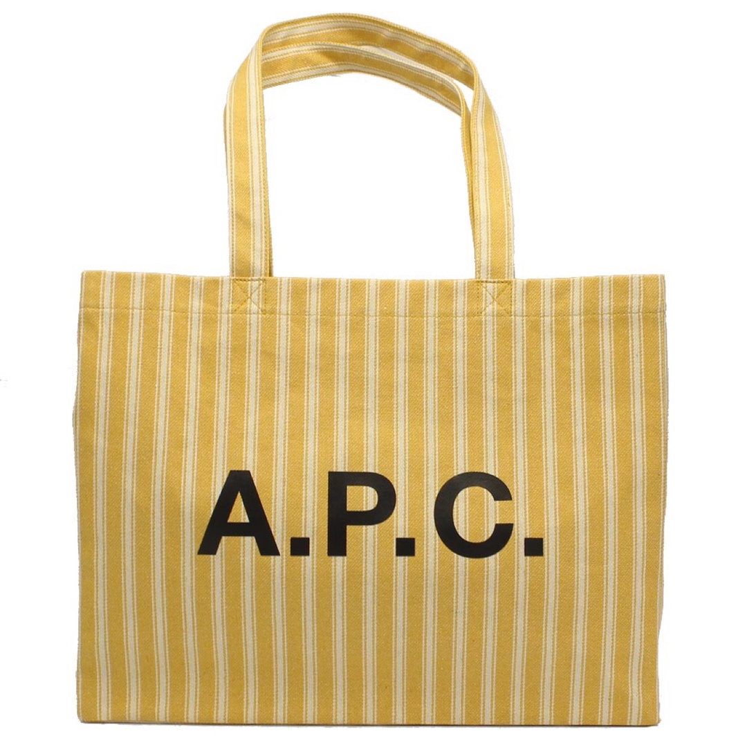 新品 A.P.C アーペーセー トートバッグ 61443 イエローストライプ