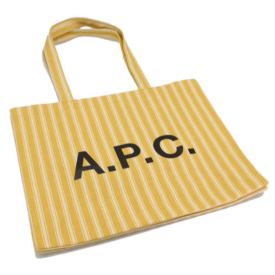 新品 A.P.C アーペーセー トートバッグ 61443 イエローストライプ