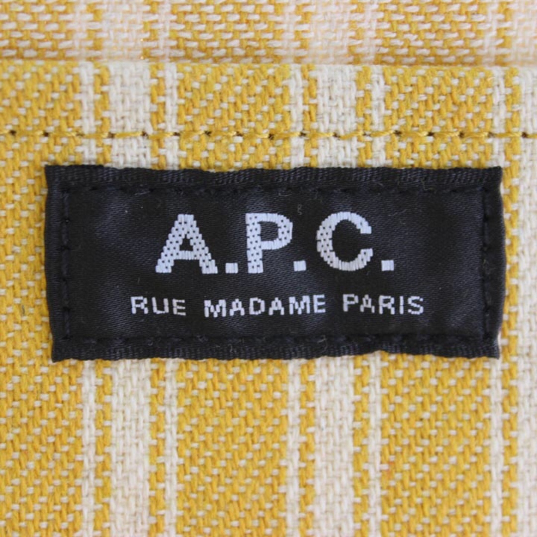 新品 A.P.C アーペーセー トートバッグ 61443 イエローストライプ