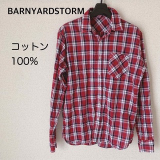 バンヤードストーム(BARNYARDSTORM)のBARNYARDSTORM バンヤードストーム チェックシャツ 長袖シャツ 赤(シャツ/ブラウス(長袖/七分))