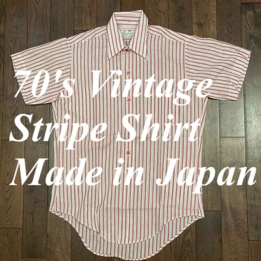 70s日本製ストライプシャツヴィンテージアメカジUSAアメリカ - シャツ