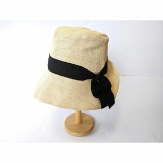 美品 CA4LA 麦わら帽子 折りたたみ可能 巾着付き
