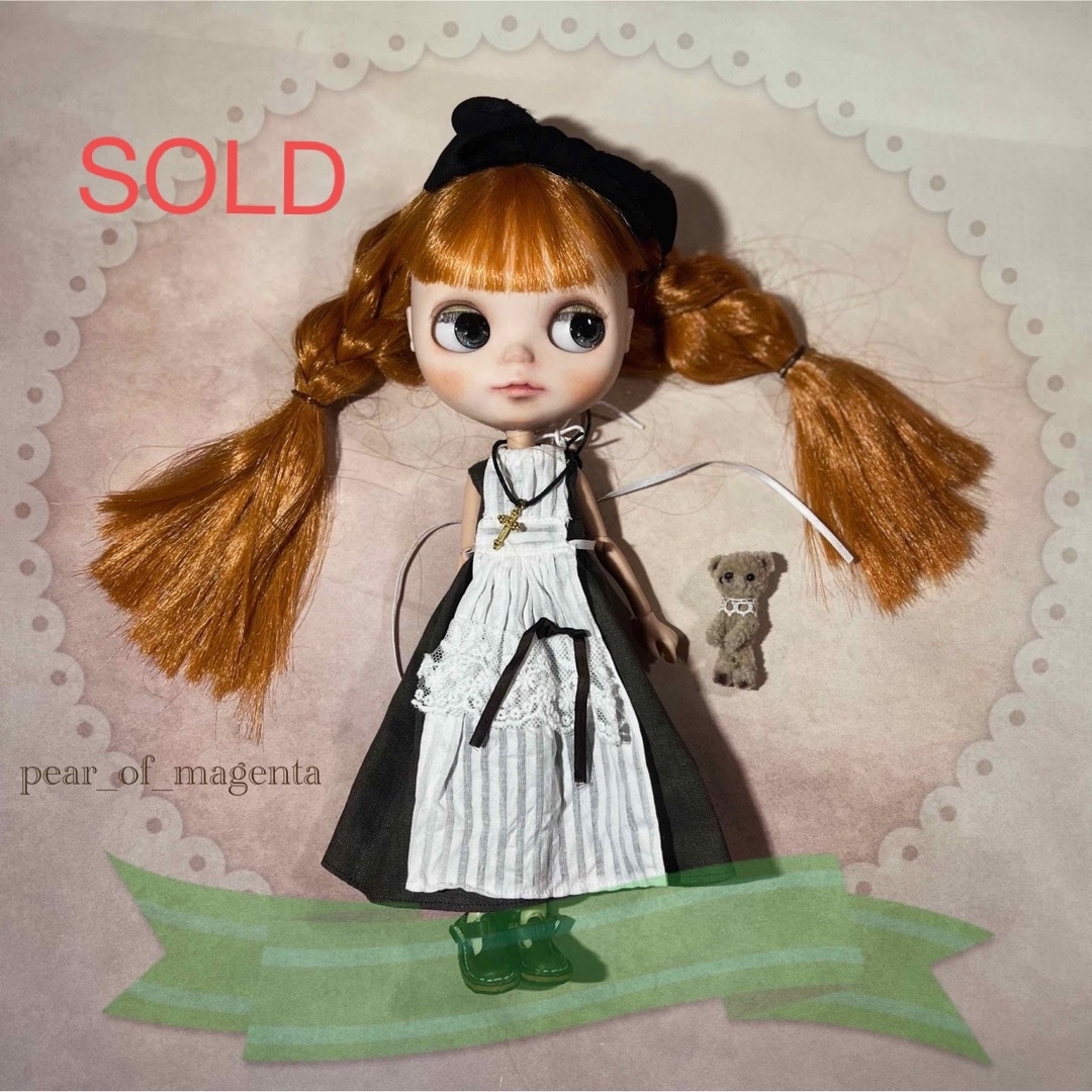 リカちゃんアウトフィットSOLD ♡ブライス　アイシードール　アウトフィット　ワンピース　エプロン