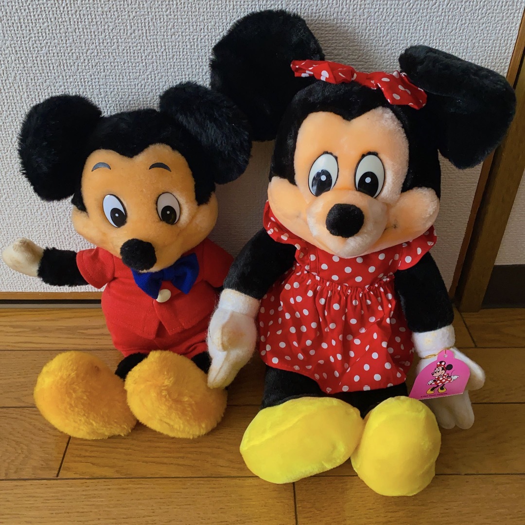 【レア】ディズニー ミッキー ミニー レトロ ぬいぐるみ