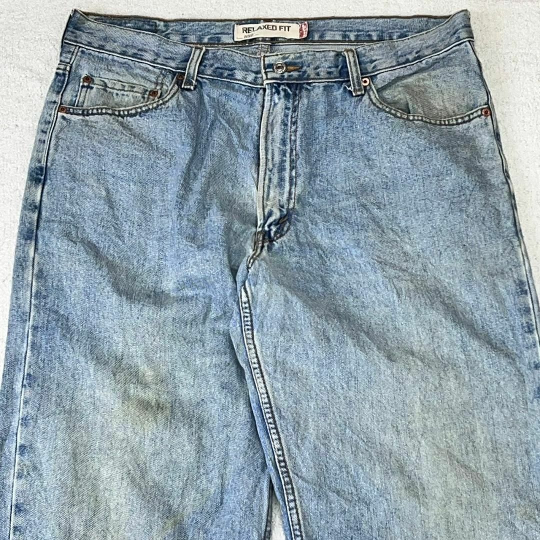 00s Levi's リーバイス デニム 550 水色 ルーズ テーパード 36 2