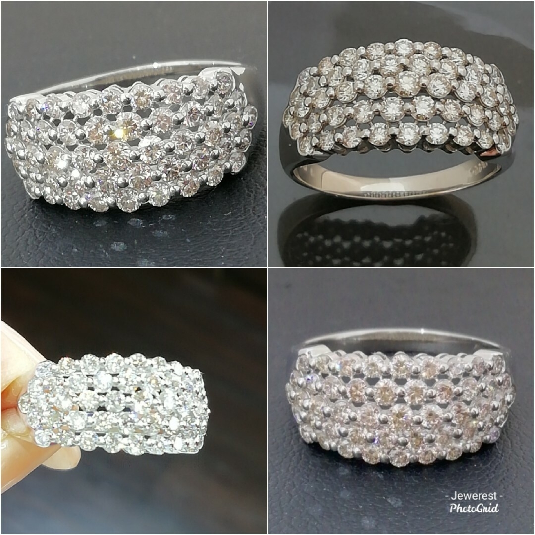 Pt950✨ダイヤ1.00ct✨5ラインリング✨QVCジュエリー✨ダイヤキラキラ レディースのアクセサリー(リング(指輪))の商品写真