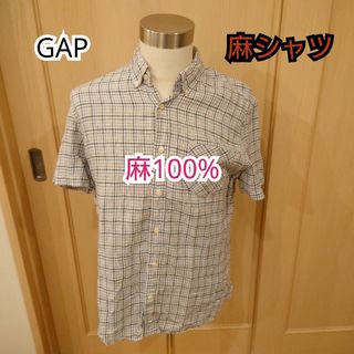 ギャップ(GAP)の(最終値下げ)【古着美品】 GAP 半袖ネルシャツ Lサイズ(シャツ)