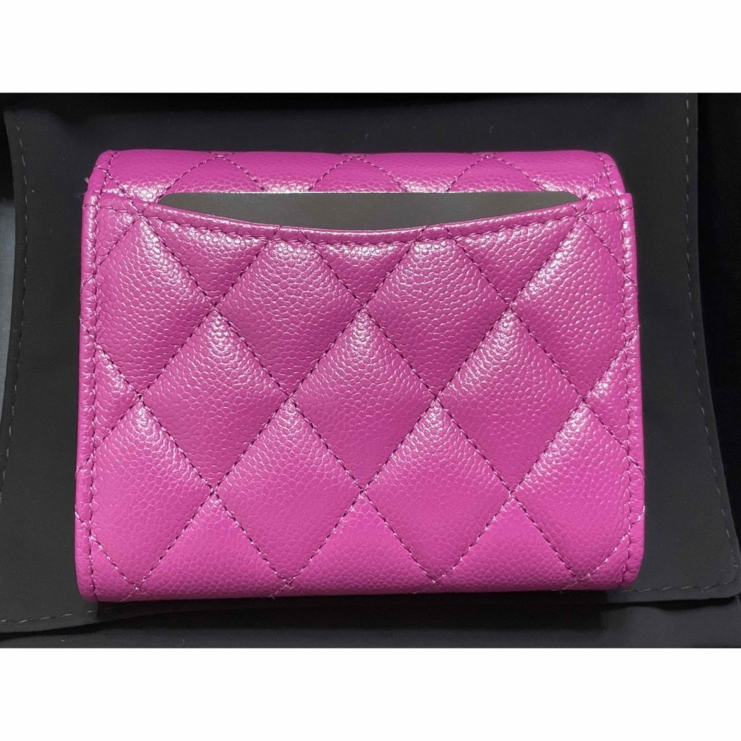CHANEL - CHANEL シャネル ミニ財布 ココマーク パープル 三つ折り財布