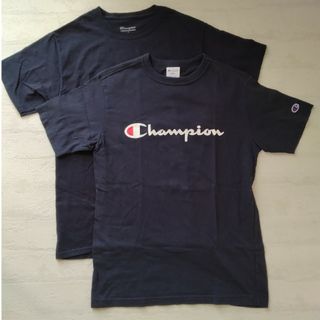 チャンピオン(Champion)のChampion　Sサイズ　ネイビー　2枚セット　着用回数少ないです　少々難あり(Tシャツ/カットソー(半袖/袖なし))