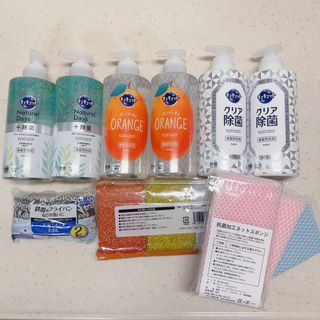 キュキュット500ml 3種×2  計6本セット おまけ スポンジ付(食器/哺乳ビン用洗剤)