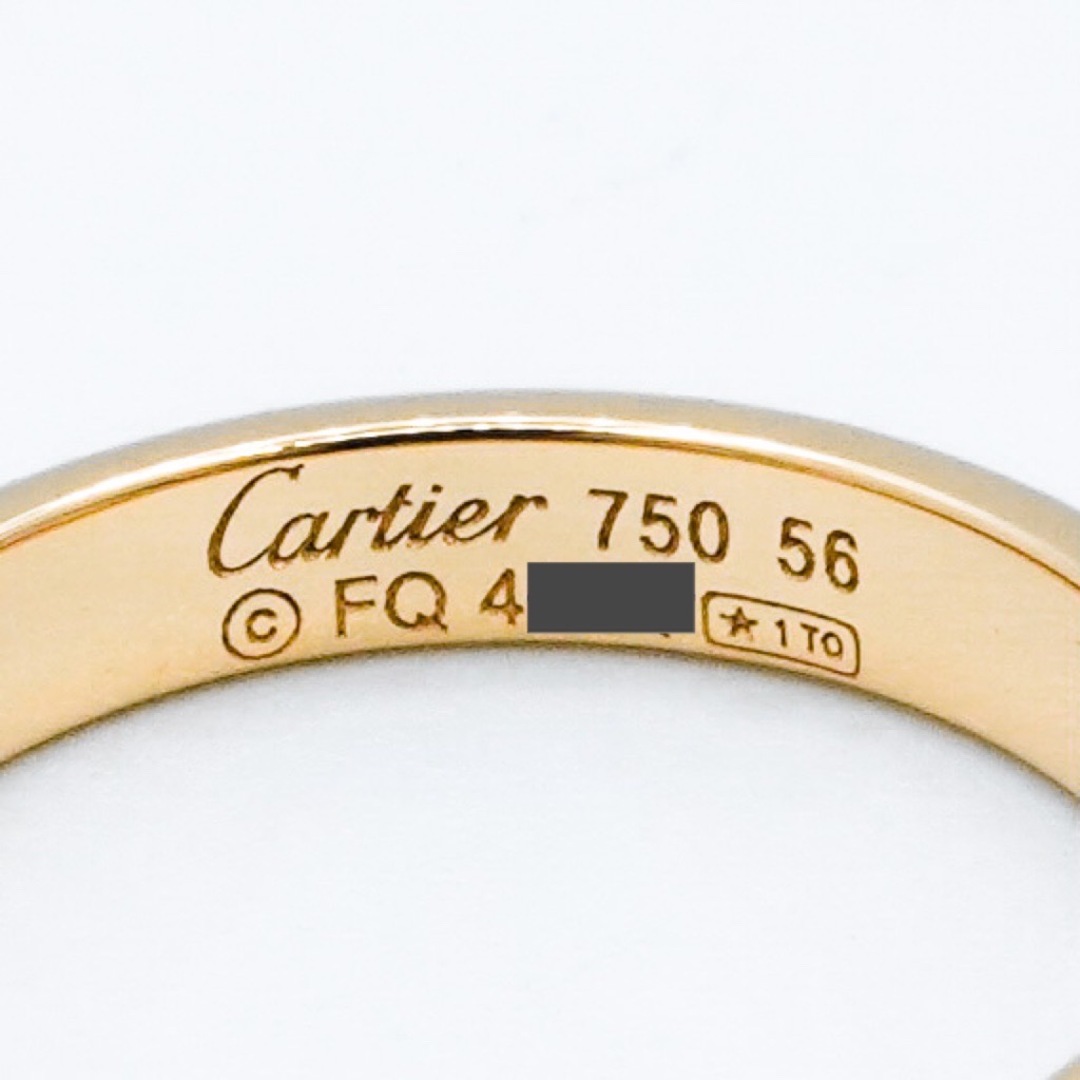 【仕上済】カルティエ ミニラブリング 16号 WG ダイヤ 16 56 K18WG メンズ リング・指輪 CARTIER
