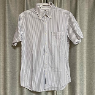 ユニクロ(UNIQLO)のUNIQLOドライノンアイロンジャージーストライプシャツ（半袖）(シャツ)