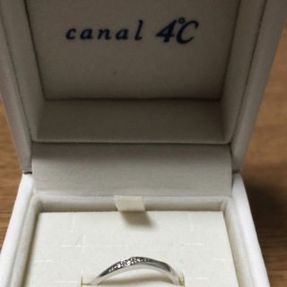 カナルヨンドシー(canal４℃)の4℃  k10 ダイヤリング　箱つき(リング(指輪))