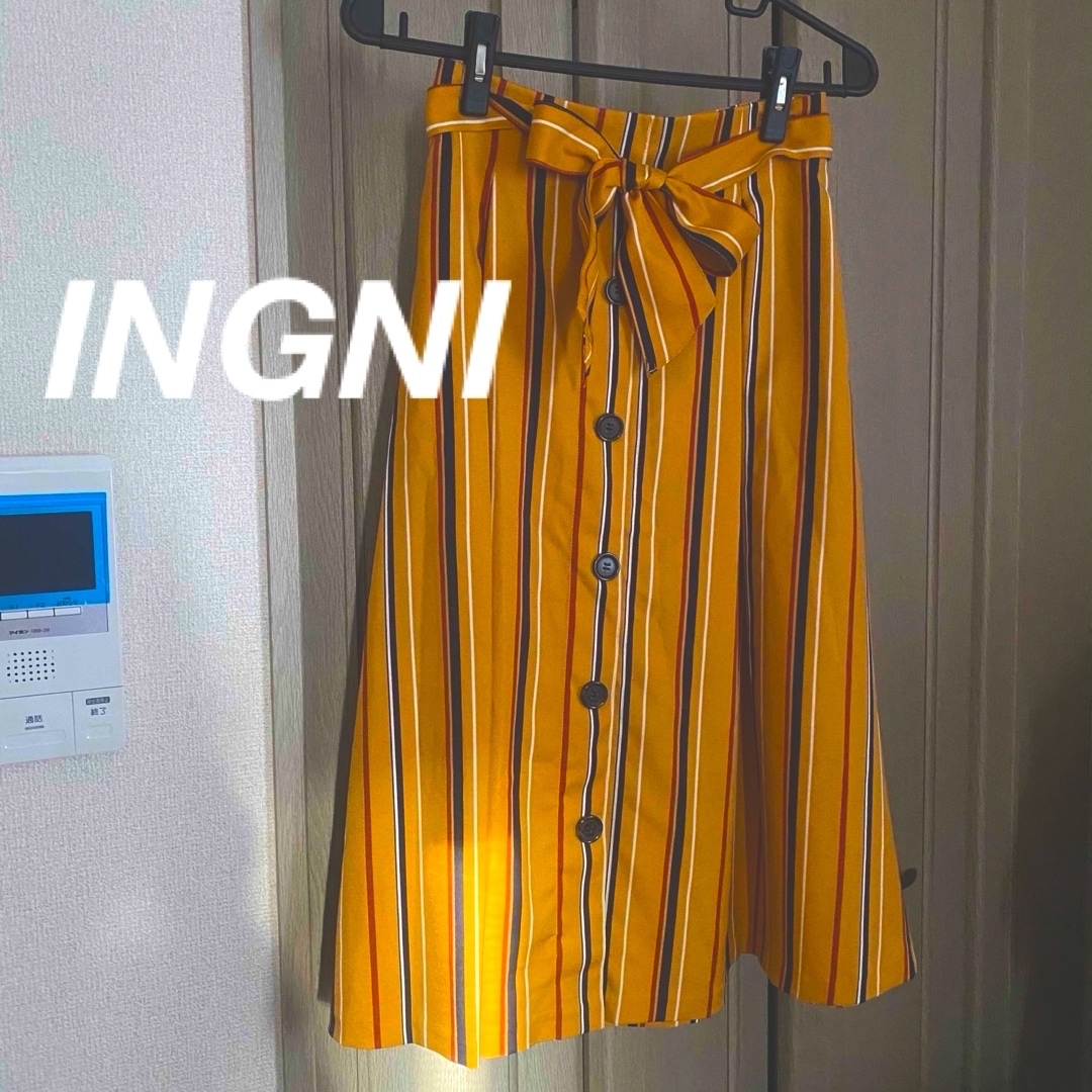 INGNI(イング)のINGNI  イング　フレアスカート　ミモレ丈　ロングスカート レディースのスカート(ロングスカート)の商品写真