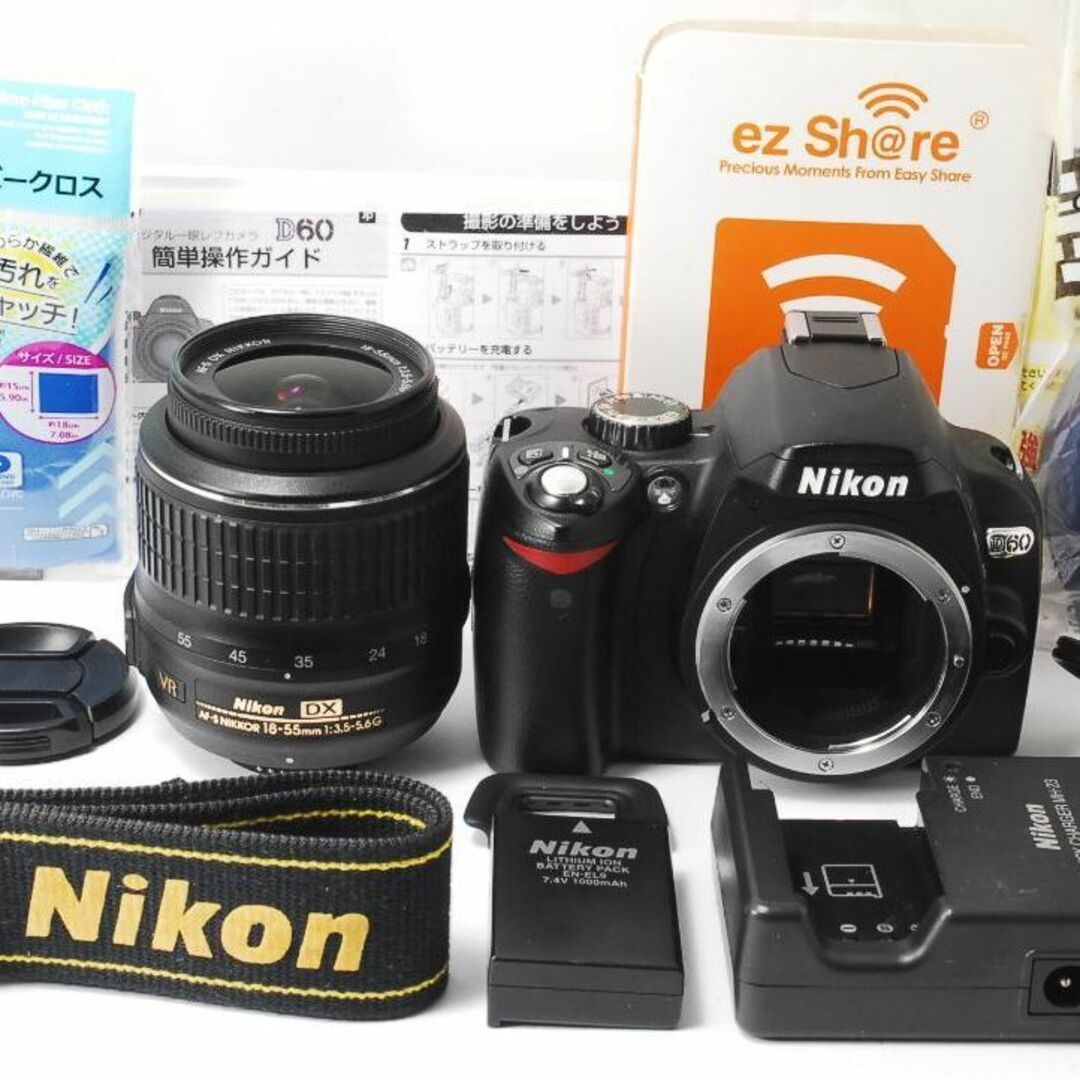 Nikon ❤️初心者お勧め❤Nikon Ｄ60❤️小さい軽るい簡単綺麗❤届いてすぐ使える❤の通販 by ❤️ミユ｜ニコンならラクマ