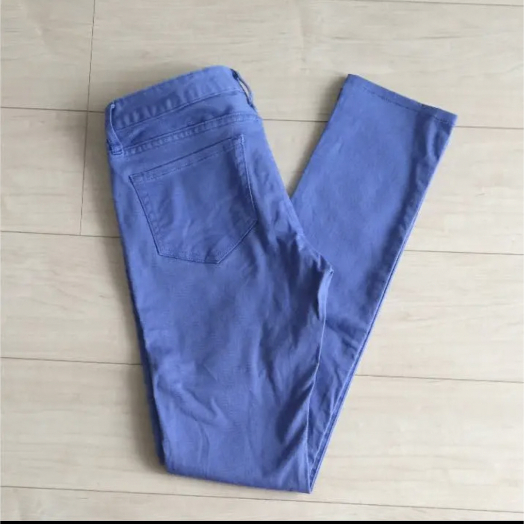 GU ストレッチ スリム パンツ 61 ジーユー ブルー レディースのパンツ(スキニーパンツ)の商品写真