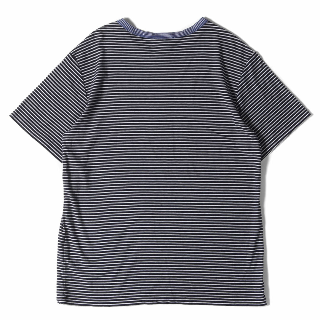 A.P.C(アーペーセー)のA.P.C. アーペーセー Tシャツ サイズ:M コットン ボーダー クルーネック 半袖 Tシャツ ネイビー ホワイト 紺白 日本製 ブランド トップス カットソー 【メンズ】【中古】 メンズのトップス(Tシャツ/カットソー(半袖/袖なし))の商品写真