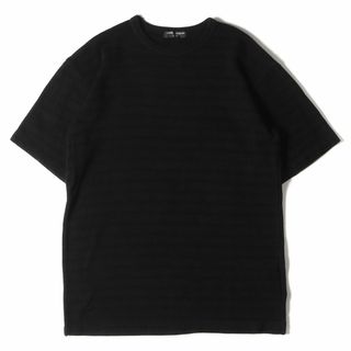 コムデギャルソン(COMME des GARCONS)のCOMME des GARCONS コムデギャルソン Tシャツ サイズ:S 製品染め シャドーボーダー コットン ニット クルーネック 半袖 Tシャツ HQ-T009 HOMME オム アーカイブ ブラック 黒 日本製 トップス カットソー 【メンズ】【中古】(Tシャツ/カットソー(半袖/袖なし))