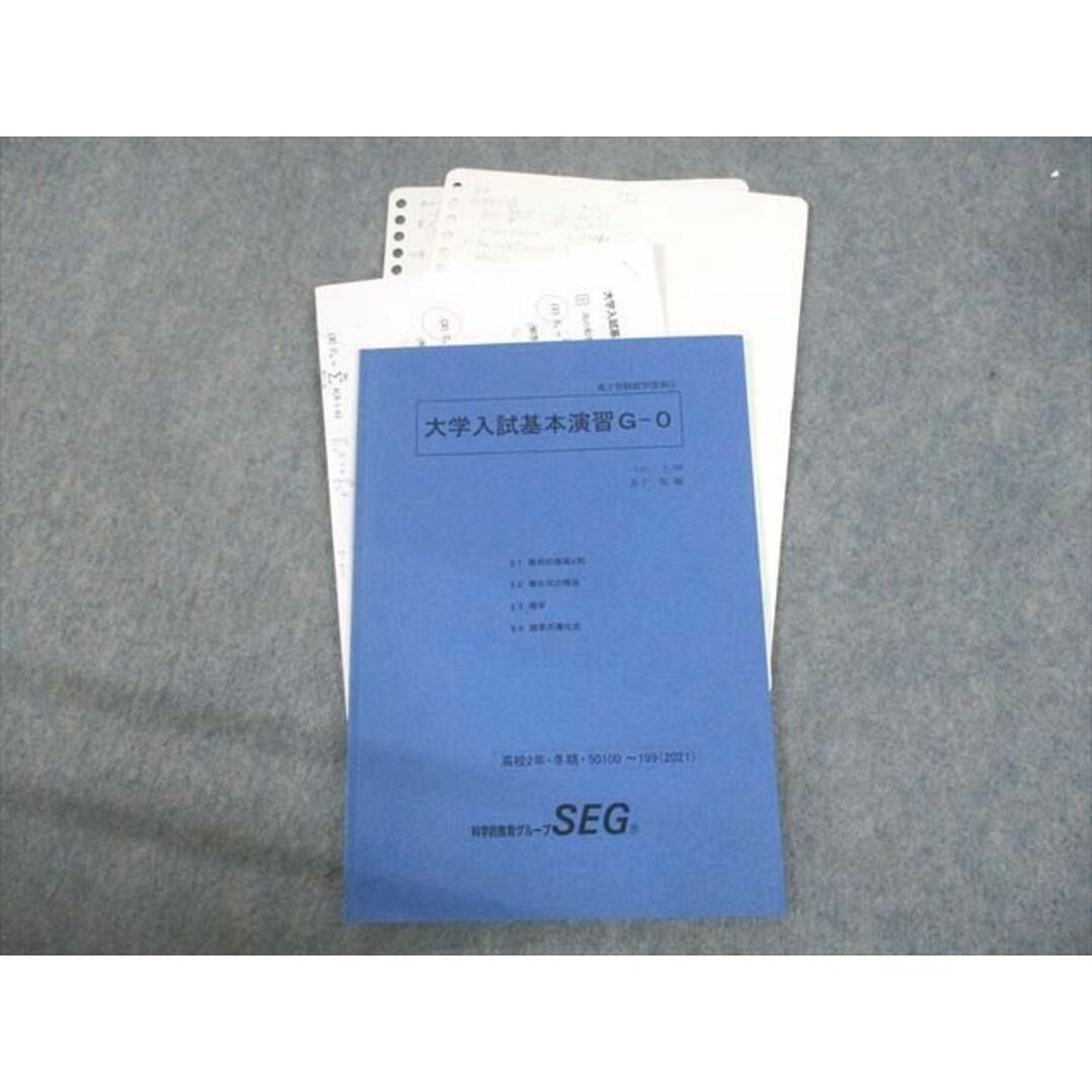 UO10-109 SEG 高2受験数学理系G 大学入試基本演習G-0 テキスト 状態良い 2021 冬期 金子裕 05s0D