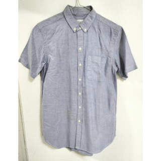 ウィゴー(WEGO)のWEGO ブラウニー ボタンダウンシャツ 半袖 M ブルー GU ユニクロ 好き(シャツ)