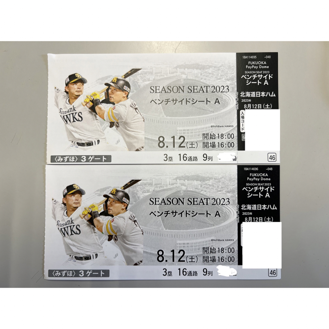 8/12(土) ソフトバンクホークス vs 北海道日本ハム