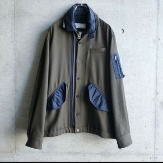 sacai - sacai サカイ ミリタリーブルゾン 3(L位) 黒(総柄) 【古着 ...