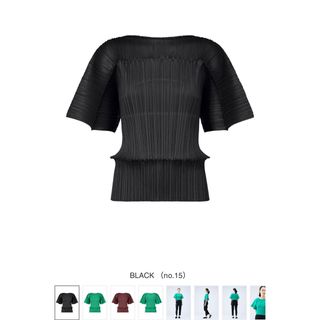 PLEATS PLEASE☆イッセイミヤケ 半袖トップス(黒) | mdh.com.sa