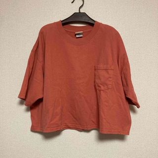 グッドウェアー(GOOD WEAR)のgoodwear USA製 ショート丈 Tシャツ ポケT オーバーサイズ(Tシャツ(半袖/袖なし))