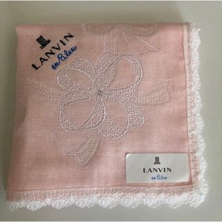 ランバン(LANVIN)のランバン　ガーゼ　ハンドタオル　タオルハンカチ　レース(ハンカチ)